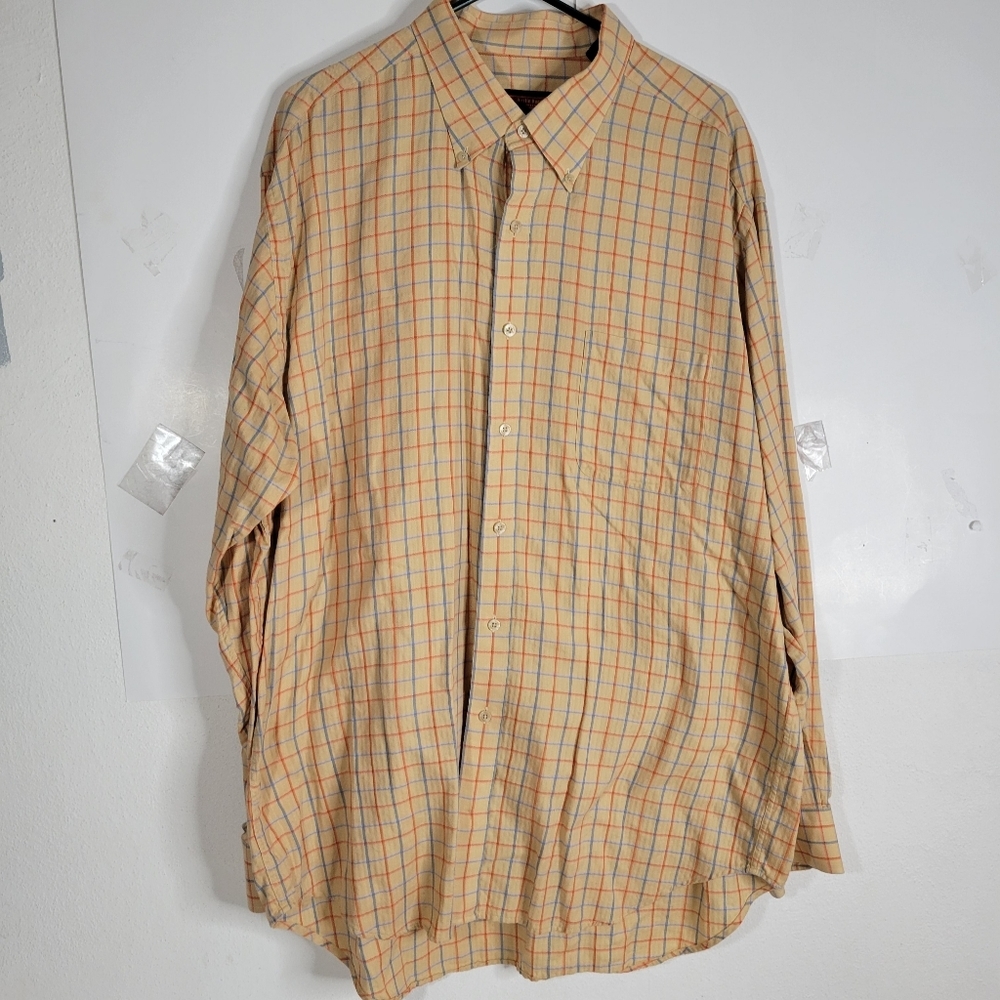 Mens Austin Reed London Long Sleeve Button Front Shirt Size XXL 100% Cotton